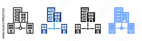 Publishing Network icon set multiple style collection