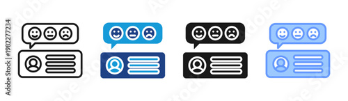 User Feedback icon set multiple style collection