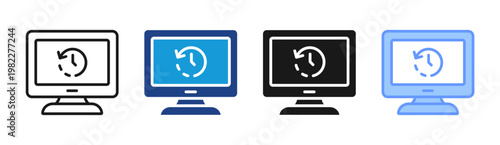 Update History icon set multiple style collection