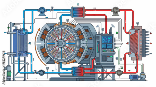 Industrial heat exchanger system diagram.