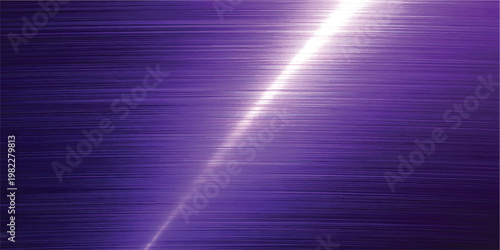 Brushed Purple Metal Texture Background with Vertical Light Reflection.
