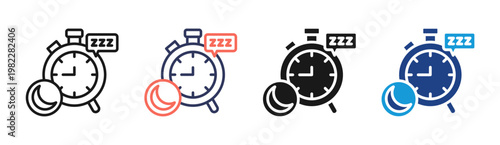 Sleep Quality icon set multiple style collection
