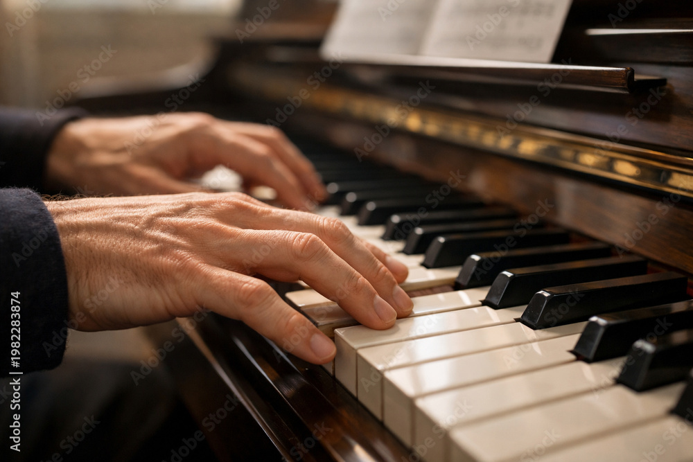 Fototapeta premium playing the piano
