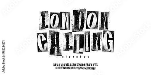 Fotografie London Calling Display Punk: A gritty punk rock ransom font