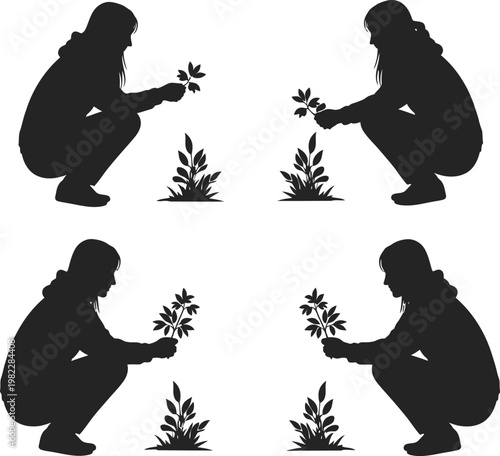 Heartwarming fathers day silhouette dad and child gardening together celebrating family bonds and love