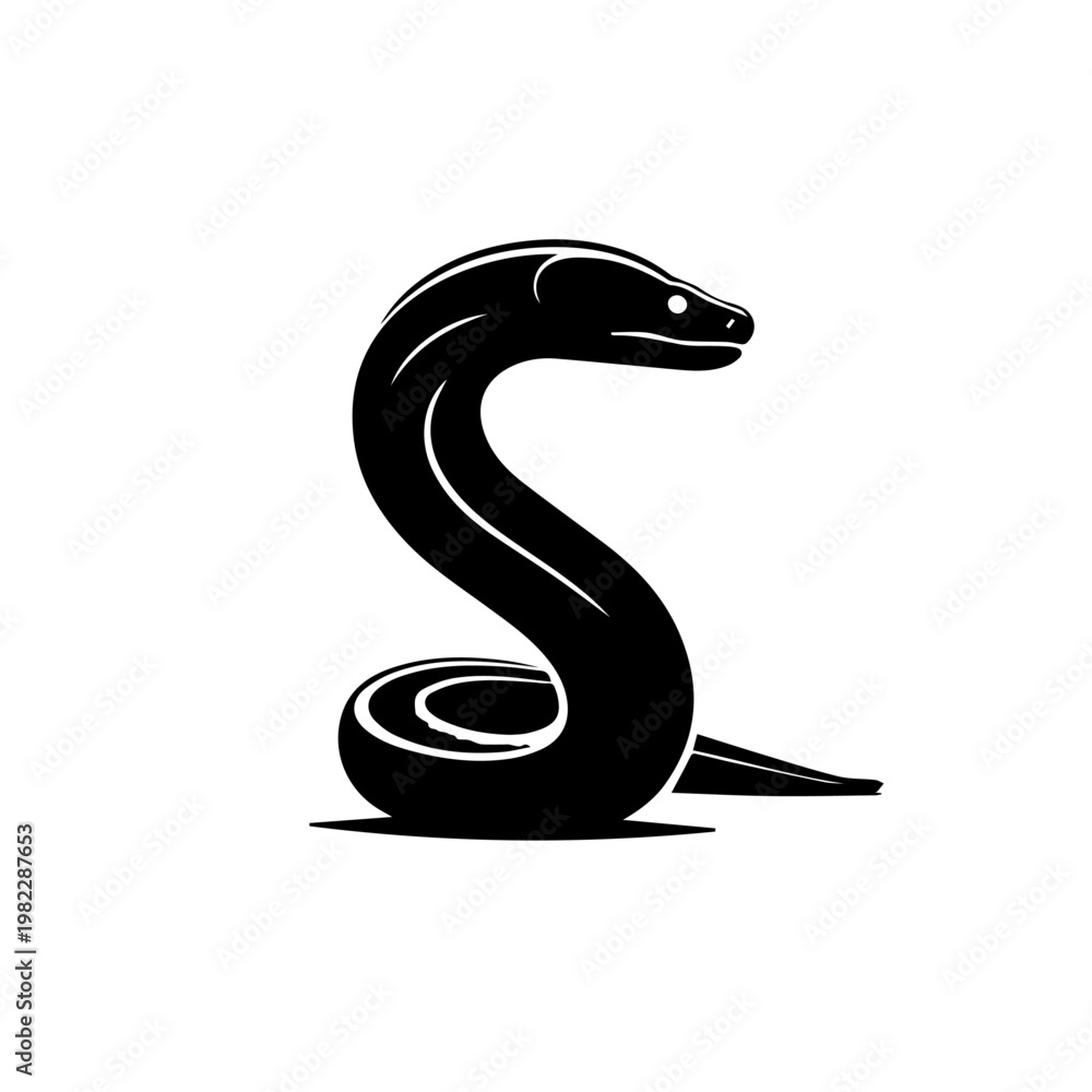 Fototapeta premium vector black Moray Eel