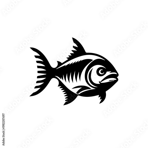 piranha fish vector illustration