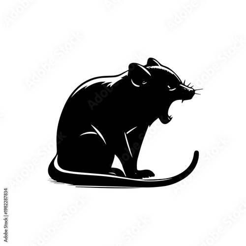 black Tasmanian Devil silhouettes