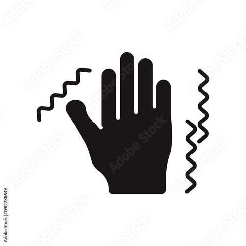 trembling icons minimalist flat style design, trembling Vector illustration on white background