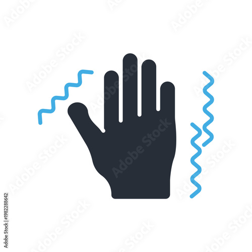 trembling icons minimalist flat style design, trembling Vector illustration on white background