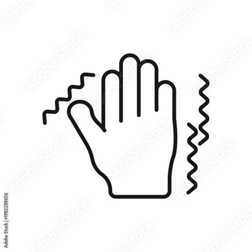 trembling icons minimalist flat style design, trembling Vector illustration on white background