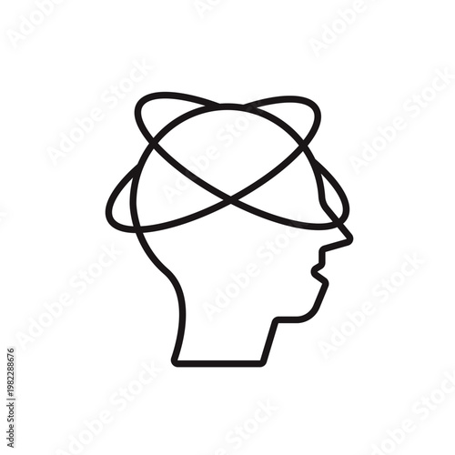 dizziness icons minimalist flat style design, dizziness Vector illustration on white background