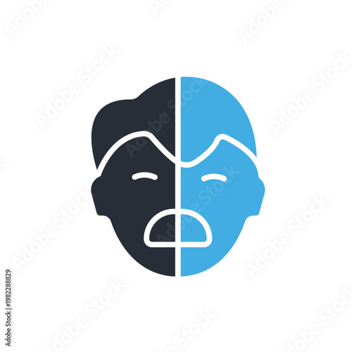 mood instability icons minimalist flat style design, mood instability Vector illustration on white background