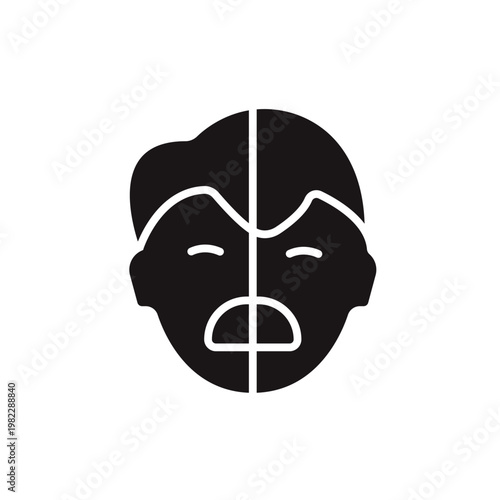 mood instability icons minimalist flat style design, mood instability Vector illustration on white background