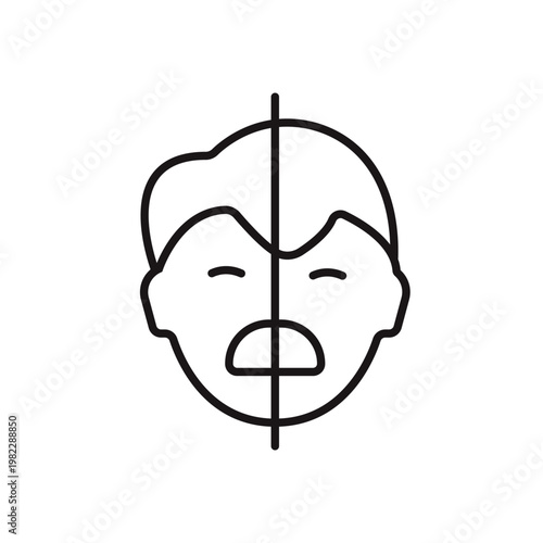 mood instability icons minimalist flat style design, mood instability Vector illustration on white background