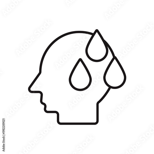 sweating icons minimalist flat style design, sweating Vector illustration on white background