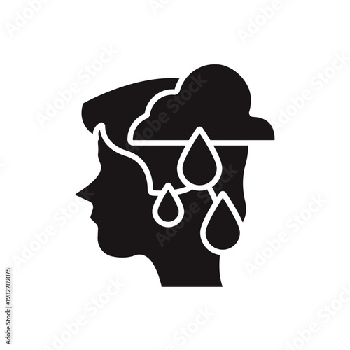 sweating icons minimalist flat style design, sweating Vector illustration on white background