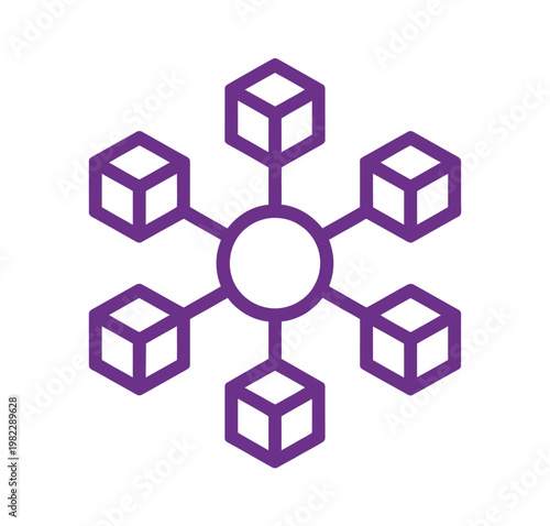 Cubes connect in a digital mesh system.