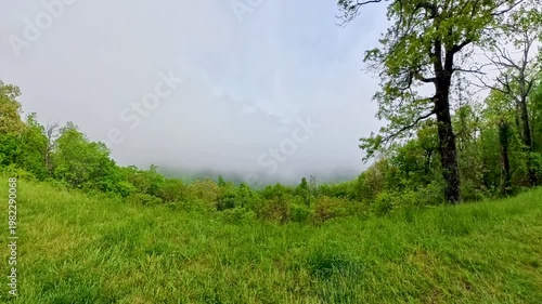 Time Lapse of Fog Rolling Over Mountains in Shenandoah National Park