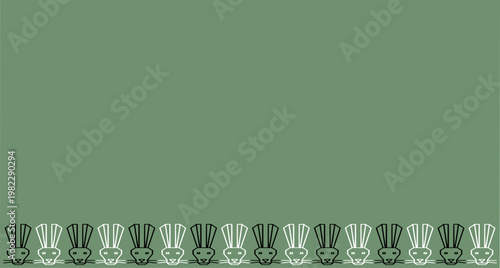 green background with a ribbon