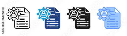 User Settings icon set multiple style collection