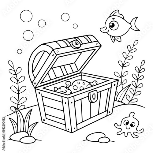Treasure Chest Discovery by Curious Sea Creatures