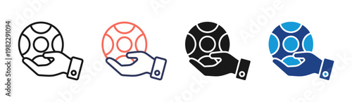 Fitness App icon set multiple style collection