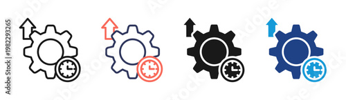 System Upgrade icon set multiple style collection