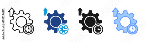 System Upgrade icon set multiple style collection
