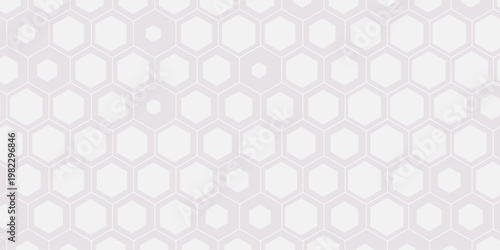White hexagonal grid abstract background offers clean minimal tech aesthetic with soft glossy panels, subtle shadows, faint connection lines and geometric repetition ideal for corporate branding,