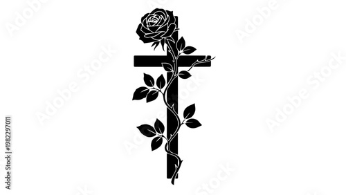 A black graphic design of draped fabric on a geometric shape