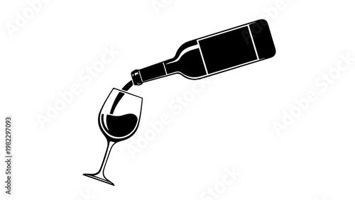 Silhouette of a wine glass