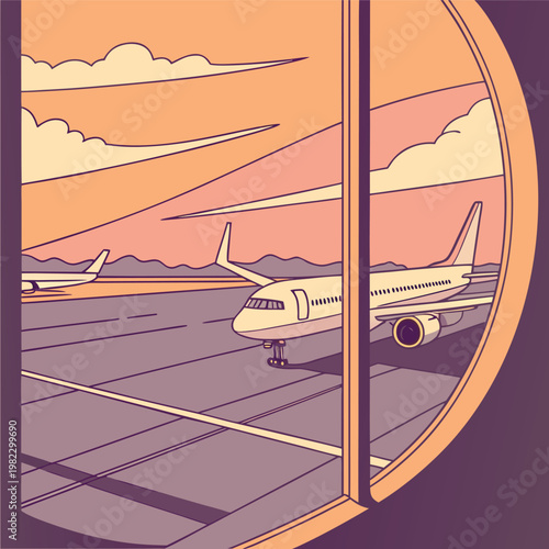 illustration of a running track and field