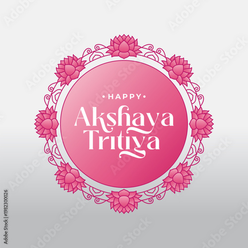 Happy Akshaya Tritiya Festival Vector Background Design with Creative Text Typography