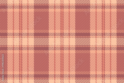Handsome seamless pattern background, beautiful textile check fabric. Tattersall plaid texture vector tartan in red and orange colors.