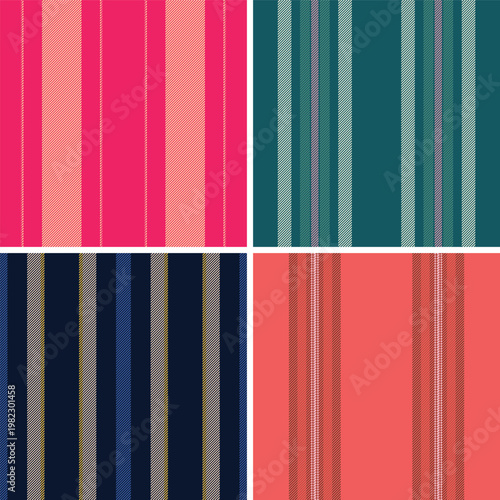 Traditional striped bundle inspired by old fabrics. Historic lines feel enriches design projects. Vector detail preserves authenticity.