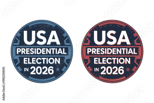 Election badges signify voting events.