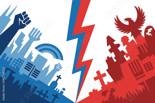 Protests highlight rising divisions.