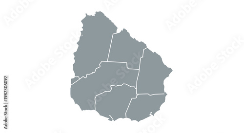 A detailed grayscale map illustration of the island nation of Mauritius showing its districts high quality