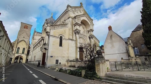 The Basilica of Saint Martin of Tours in Loire valley, France