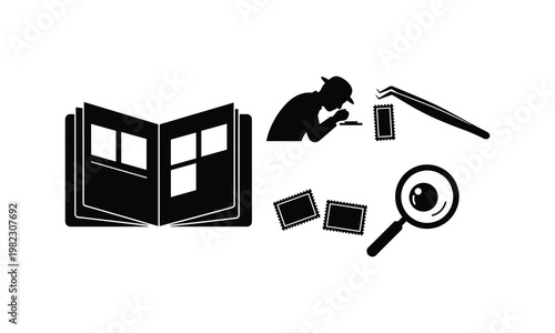 Detective examining blueprints and evidence with a magnifying glass