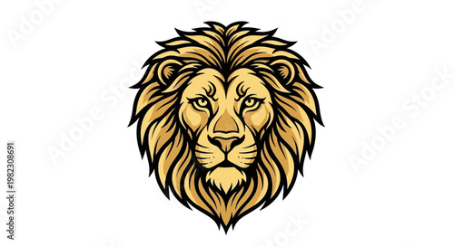 Illustration of a lions face.