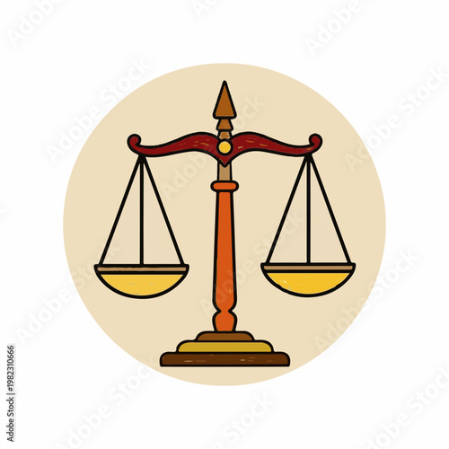 Legal Balance Scales in a Minimalist Design for Justice, Law Blogs, Legal Awareness Campaigns, Educational Materials, and Professional Websites