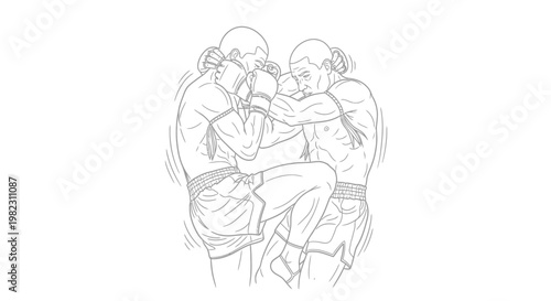 a line drawing of two people hugging.