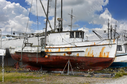 Konstfotografi Boat Dry Docked in Oregon