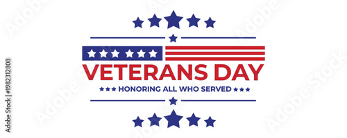 Veterans Day illustration. Recognizing veterans on their special day. EPS 10 vector.