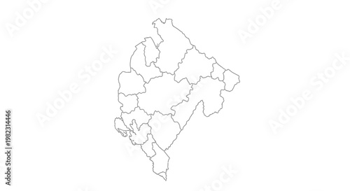 A black and white line drawing depicts the administrative divisions of kosovo showcasing its borders