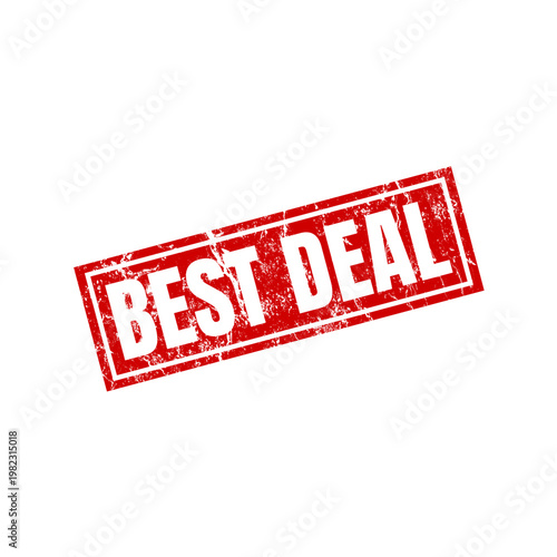 Best deal rubber stamp with grunge effect - vector illustration