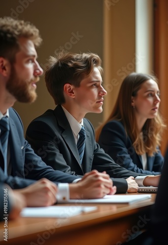 Mock Courtroom Legal Mock Trial Preparation Session for Law School Students Practicing Key Advocacy Skills