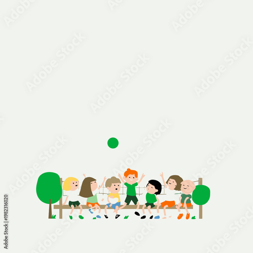 Inclusive Seated Volleyball Celebration Among Diverse Participants